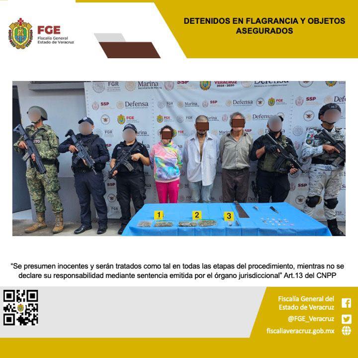 TRES PERSONAS DETENIDAS Y OBJETOS ASEGURADOS EN OPERATIVO DE CATEO CON FUERZAS FEDERALES Y ESTATALES EN XALAPA