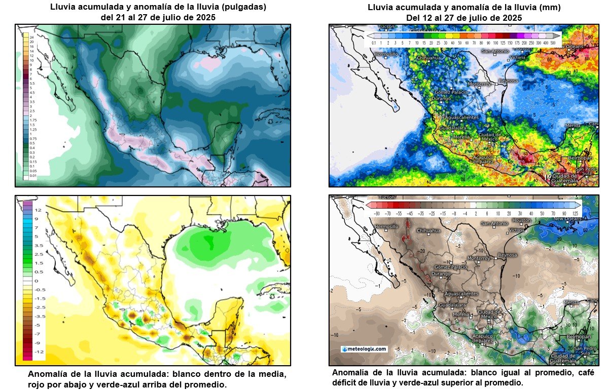 A pesar de las lluvias que puedan registrarse en el estado de Veracruz durante esta semana, la acumulada total en el periodo sería inferior al promedio, excepto en la zona sur donde puede ser superior.