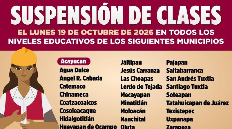 Gobierno del Estado suspende clases en 28 municipios ante efectos del FF2